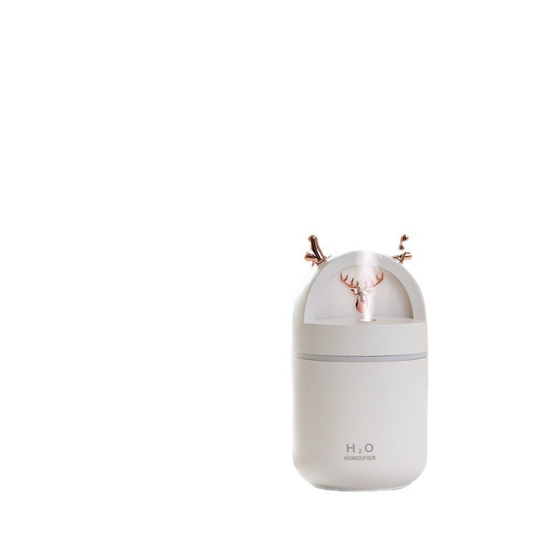 Yilu Has You Cute Pet Deer Mini Humidifier Usb in stylish white design with deer antlers.